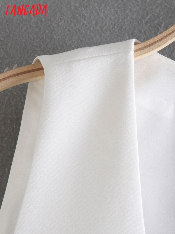 Tangadas sievietēm, 2021. gada modes zaļā, apgrieztā veste ar V kakla izgriezumu, sieviešu veste bez piedurknēm, eleganti topi 6P56