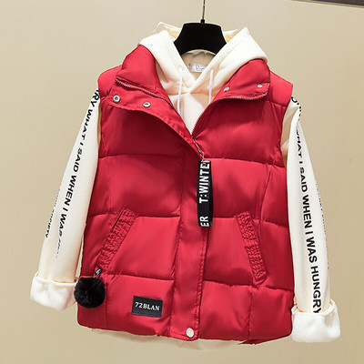 2021. gada jauns rudens ziemas ikdienas sieviešu veste Virsdrēbes korejiešu stilīgas, īsās piedurkņu sieviešu veste jakas S-2XL