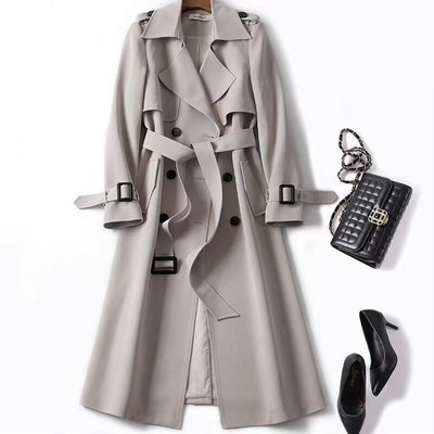 Χειμερινό νέο γυναικείο κομψό ανεμοθραύστη μονόχρωμο συν μέγεθος Χαλαρό μακρυμάνικο καμπαρντίνα Γυναικεία πανωφόρια άνετα