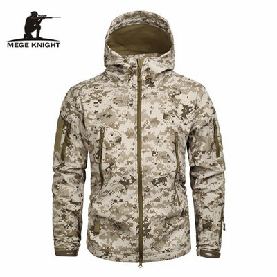 Mege muška kamuflažna jakna s kapuljačom US Army Sharkskin Tactical Coat Multicamo Woodland A-TACS AT-FG
