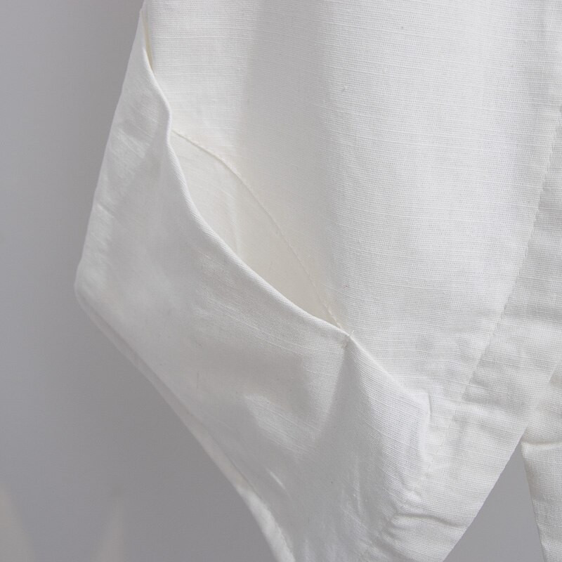 Novi modni ženski prsluk od pamučnog lana, kratki stil, elastični struk, uski, elegantni uredski ženski gornji dijelovi, crno-bijele jakne, gornja odjeća