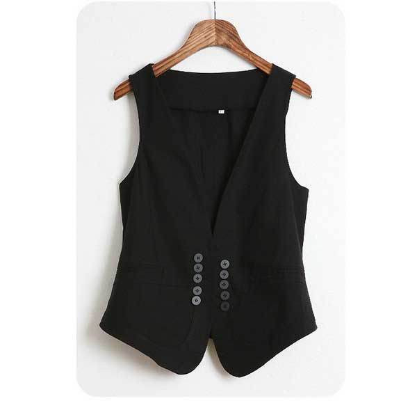Γυναικείο γιλέκο γυναικείας γκαρνταρόμπας 2022 Χονδρική Γυναικείο λεπτό βαμβακερό γιλέκο Γυναικείο ψεύτικο κουμπί τσέπης Δωρεάν αποστολή