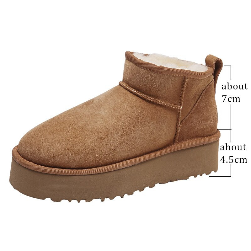 Γυναικείες μπότες χιονιού Casual μπότες πλατφόρμας Γυναικείες ζεστές Γυναικείες βαμβακερές μπότες με στρογγυλή μύτη Γυναικεία χειμωνιάτικα παπούτσια ζεστά