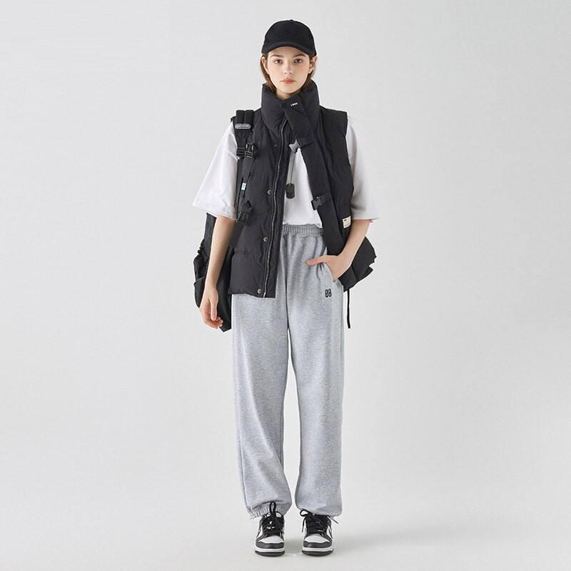 Γυναικεία φθινοπωρινή χειμερινή μόδα βαμβακερό γιλέκο με εργαλεία Κορεάτικο κοντό βαμβακερό γεμισμένο χοντρό ζεστό αμάνικο γιλέκο Parkas Femme