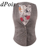 Γυναικείο γιλέκο OL στυλ Vintage καρό αμάνικο γιλέκο γυναικεία κοστούμια Γιλέκα γραφείου Γυναικείο κομψό γιλέκο Επίσημο ένδυμα εργασίας Mujer