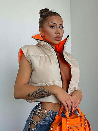 hirigin Modes rudens statīva apkakle kokvilnas vestes sievietēm elegantas vienkrāsainas, vienkārši rāvējslēdzēja mēteļi sievietēm ikdienas vestes ar augstu vidukli