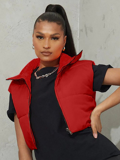 hirigin Modes rudens statīva apkakle kokvilnas vestes sievietēm elegantas vienkrāsainas, vienkārši rāvējslēdzēja mēteļi sievietēm ikdienas vestes ar augstu vidukli