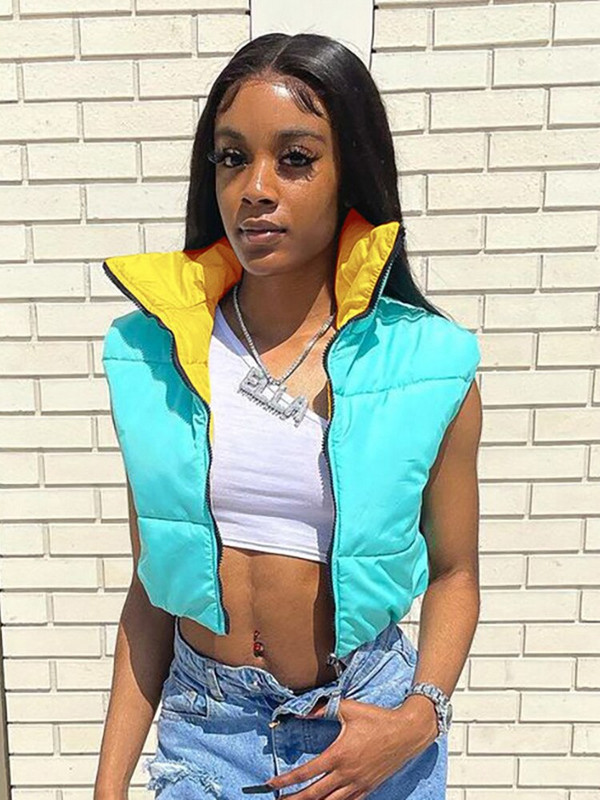 hirigin Modes rudens statīva apkakle kokvilnas vestes sievietēm elegantas vienkrāsainas, vienkārši rāvējslēdzēja mēteļi sievietēm ikdienas vestes ar augstu vidukli