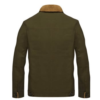 DIMUSI Winter Jacket Ανδρικό Military Fleece Jacket Ζεστά Μπουφάν Ανδρικά Παλτό με Δερμάτινο Γιακά Army Tactical Jacket Jaqueta Masculina 5XL,PA061