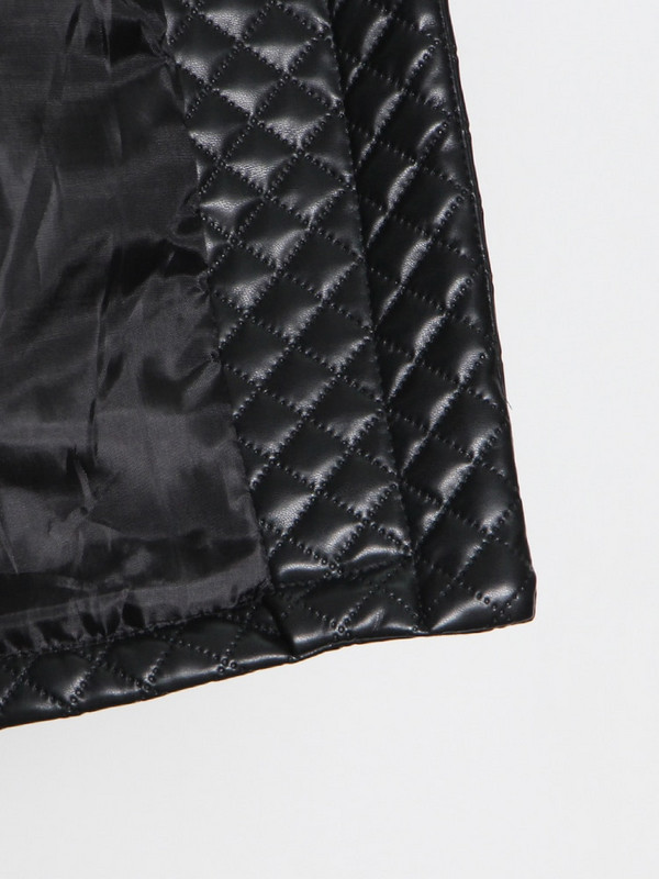 TWOTWINSTYLE Εξωτερικά Βαμβακερά Παλτό Γυναικεία Ψηλόμεση Δαντέλα Πάνω Χοντρό V λαιμόκοψη Αμάνικα Casual Μπουφάν Γυναικεία Χειμώνας 2021 Νέο