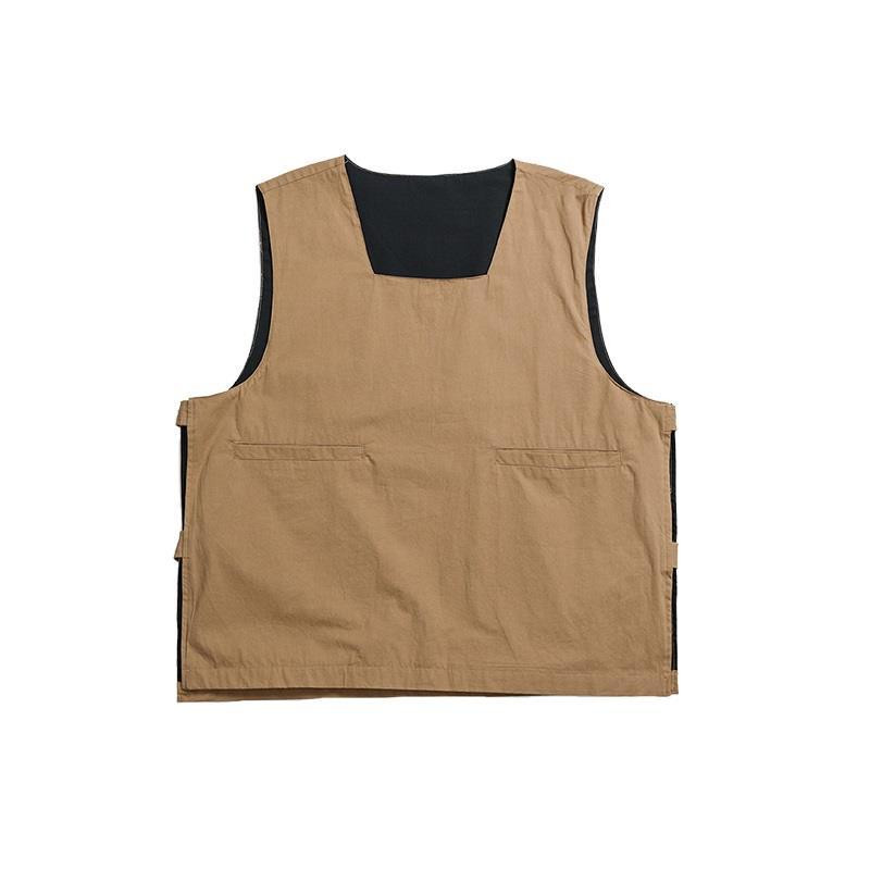 Vestid Naiste Disain Varrukateta Pullover Tänavarõivad Taskud Vestid lahtised Jaapani stiilis Tööriistad Üliõpilased Sobivad välirõivad