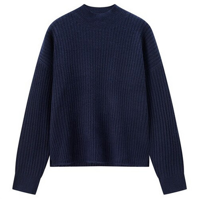 Giordano sieviešu džemperi ar rievotu dizainu, džemperis ar augstu kakla izgriezumu, dubultā ventilācijas atvere apakšmalā. Soild džemperi 05351654