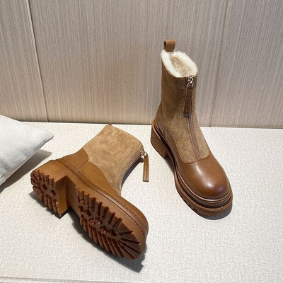 Ženske čizme na visoku petu Nove zimske Chelsea čizme 2022. Zdepaste dizajnerske marke Luksuzne gležnjače s patentnim zatvaračem Goth Punk Mujer Zapatos