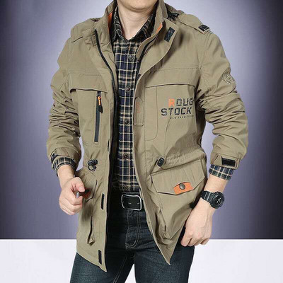 Āra uzbrukuma uzvalks ziemas plīša biezs vīriešu mētelis vēja necaurlaidīgs ūdensizturīgs alpīnisma uzvalks vīriešu liela daudzkabatu darba jaka