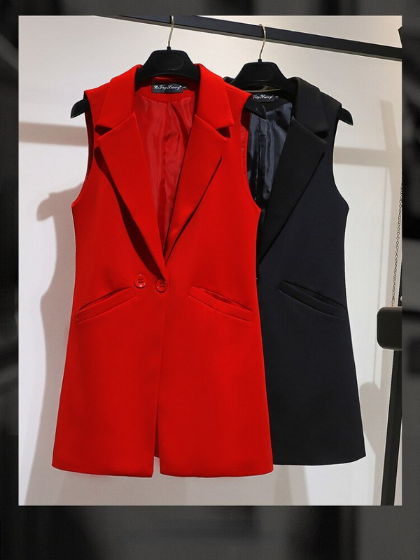 #0704 Ανοιξιάτικο φθινοπωρινό γιλέκο σακάκι Γυναικείο πανωφόρι γιλέκο Γυναικείο γιλέκο λεπτό κομψό μακρύ κοστούμι Γυναικείο παλτό Γυναικείο παλτό Γυναικείο