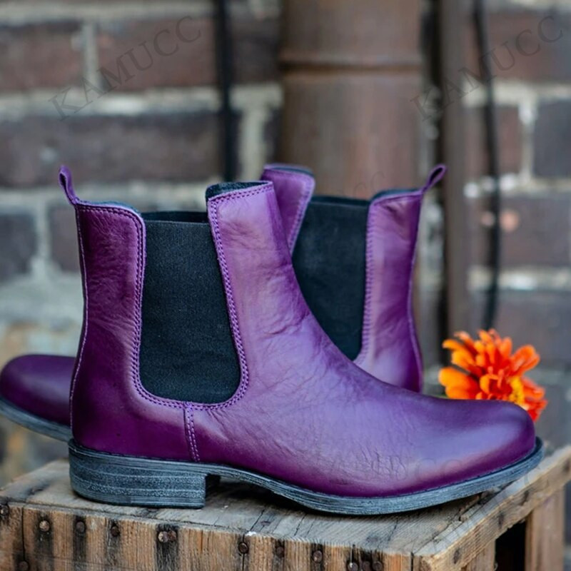 Proljetne ženske Chelsea čizme Čizme od PU kože Ženske gležnjače Kaubojske čizme do sredine potkoljenice Ženske cipele na platformu Ženske cipele s platformom