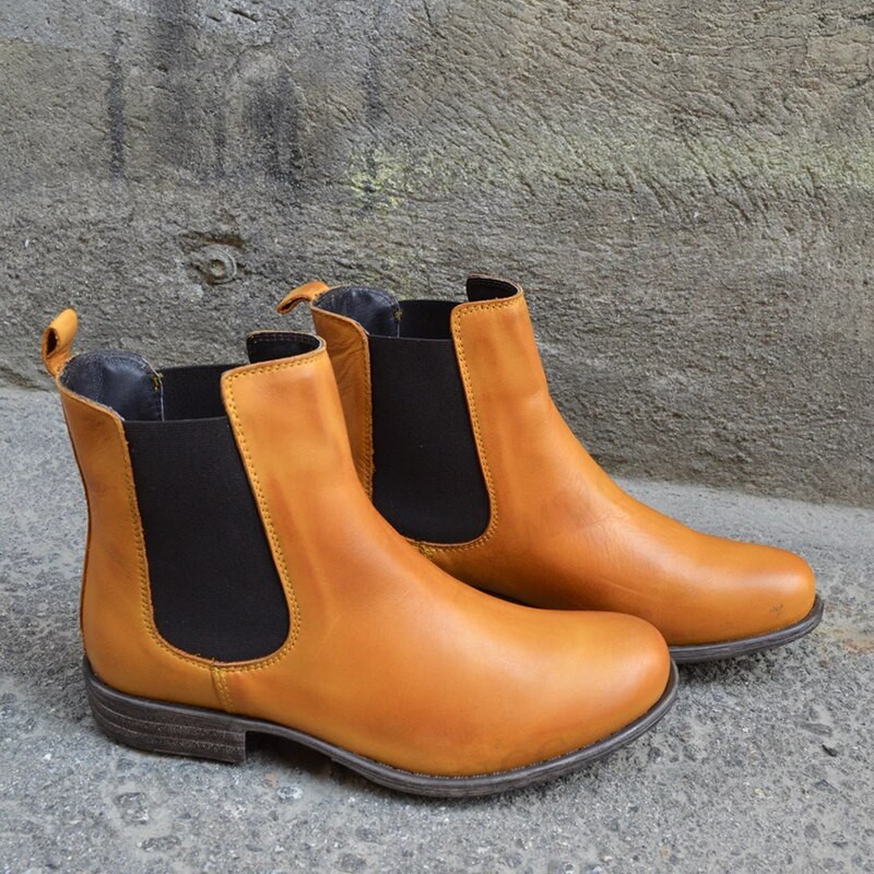 Proljetne ženske Chelsea čizme Čizme od PU kože Ženske gležnjače Kaubojske čizme do sredine potkoljenice Ženske cipele na platformu Ženske cipele s platformom