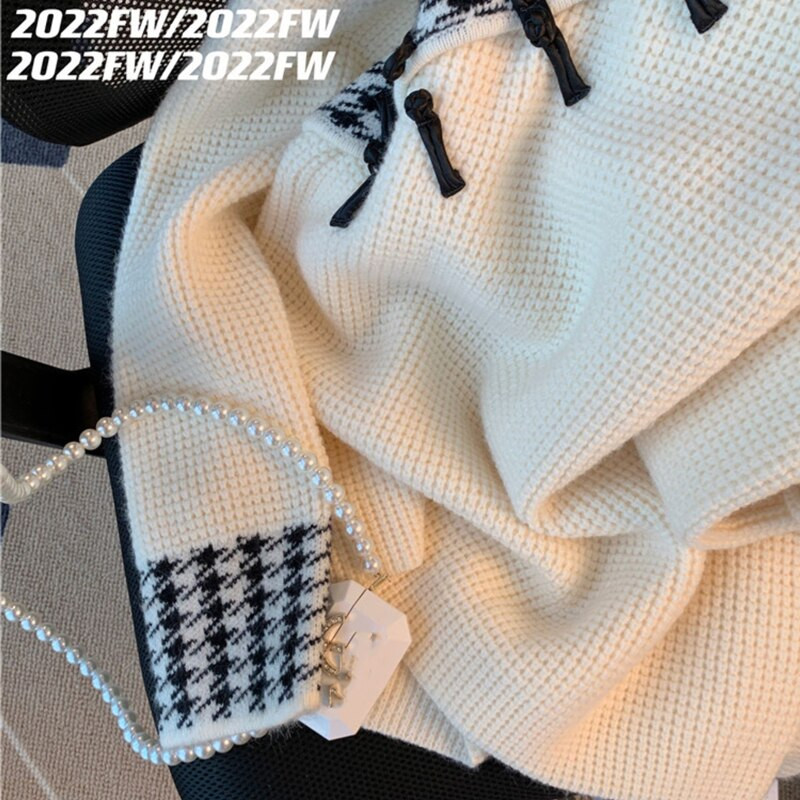 Vintage ženski džemper 2022. Modni jesensko-zimski pulover s okruglim ovratnikom Ležerni pulover Pleteni lijeni vrećasti topovi Visokokvalitetni džemper