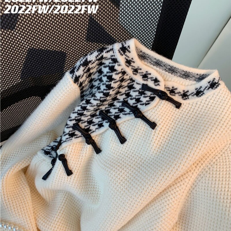 Vintage ženski džemper 2022. Modni jesensko-zimski pulover s okruglim ovratnikom Ležerni pulover Pleteni lijeni vrećasti topovi Visokokvalitetni džemper