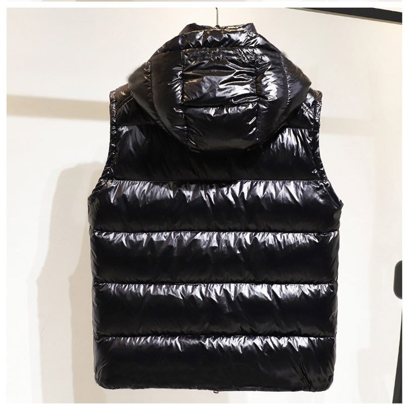 Sieviešu veste dūnu veste melna ūdensnecaurlaidīga veste sieviešu jaka mētelis rudens ziemas virsdrēbes sieviešu jaka bez piedurknēm