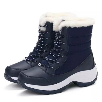 Γυναικείες μπότες αδιάβροχα χειμερινά παπούτσια Γυναικείες μπότες για χιόνι Πλατφόρμα Keep ζεστό Χειμερινές μπότες με χοντρά γούνινα τακούνια Mujer2022