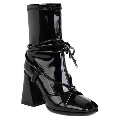 Γυναικείες μπότες 2021 New Arrival Γυναικείες μπότες αστραγάλου σταυρωτά με σχέδιο με στενό λουράκι μόδας καλής ποιότητας Μπότες Chelsea Κομψά παπούτσια