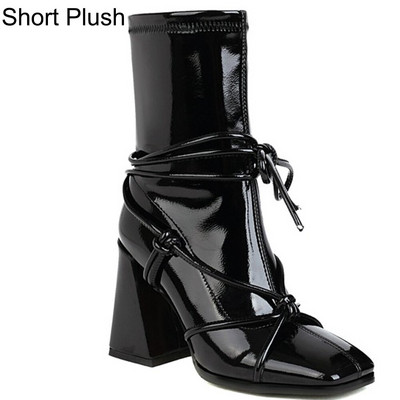 Γυναικείες μπότες 2021 New Arrival Γυναικείες μπότες αστραγάλου σταυρωτά με σχέδιο με στενό λουράκι μόδας καλής ποιότητας Μπότες Chelsea Κομψά παπούτσια