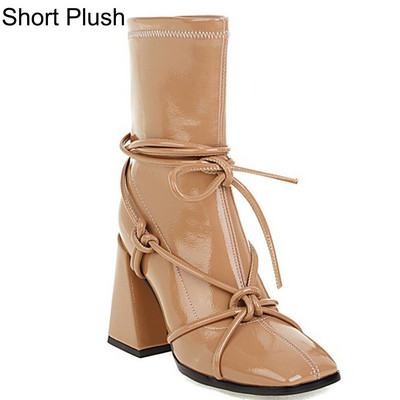 Γυναικείες μπότες 2021 New Arrival Γυναικείες μπότες αστραγάλου σταυρωτά με σχέδιο με στενό λουράκι μόδας καλής ποιότητας Μπότες Chelsea Κομψά παπούτσια