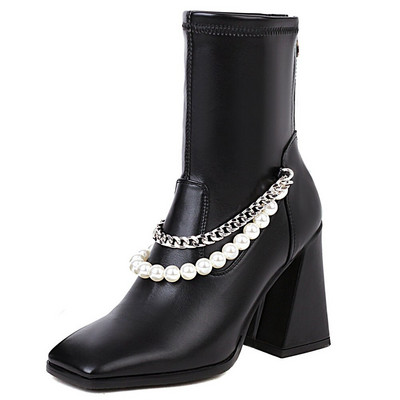 Γυναικείες μπότες 2021 New Arrival Γυναικείες μπότες αστραγάλου σταυρωτά με σχέδιο με στενό λουράκι μόδας καλής ποιότητας Μπότες Chelsea Κομψά παπούτσια