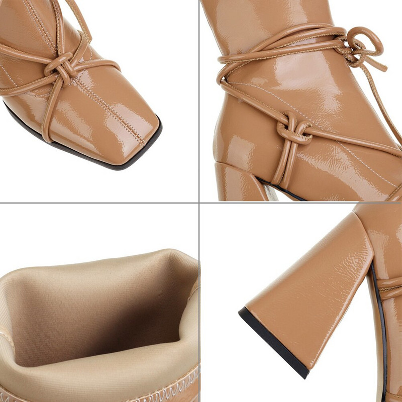 Γυναικείες μπότες 2021 New Arrival Γυναικείες μπότες αστραγάλου σταυρωτά με σχέδιο με στενό λουράκι μόδας καλής ποιότητας Μπότες Chelsea Κομψά παπούτσια