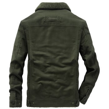 Plus Size Έως 8XL Παχύ Ζεστό Χειμερινό Military Fleece Loose Cargo Μπουφάν Ανδρικά βαμβακερά Casual Air Force Jackets Ανδρικά ρούχα