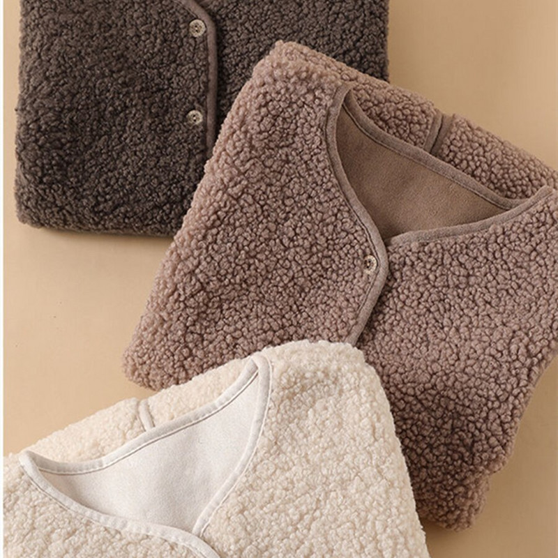 Gilet Teddy mētelis bez piedurknēm korejiešu veste Ārdrēbes ikdienas mētelis Chalecos rudens ziema vidēja garuma mākslīgie jēri siltā veste sievietēm