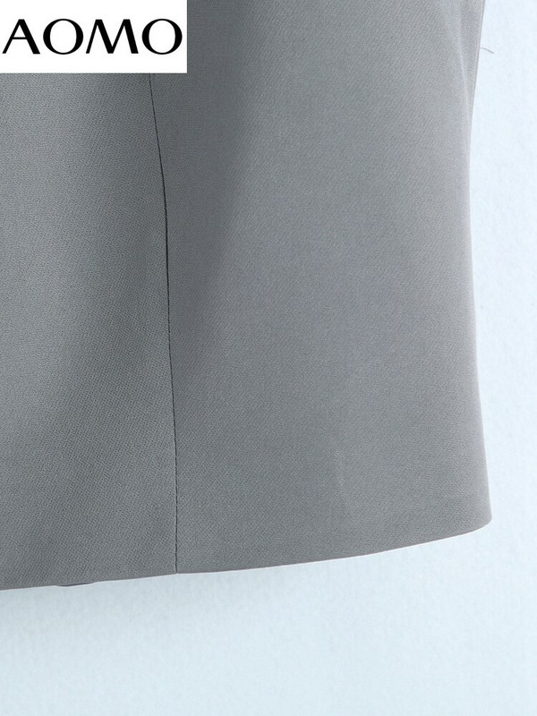 AOMO Women 2022 Fashion Solid Crop Γιλέκο πουλόβερ V λαιμόκοψη Αμάνικο γυναικείο γιλέκο Κομψά μπλουζάκια CE80A