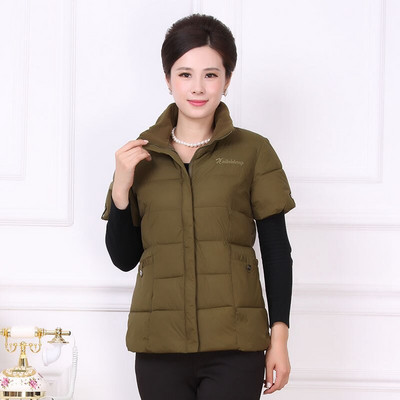 Sieviešu ziemas veste 22 krāsas Kokvilnas polsterēta viegla veste sievietēm Statīva apkakle stepēta žakete ar rāvējslēdzēja kabatām Liela izmēra 5XL