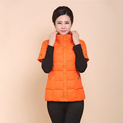 Sieviešu ziemas veste 22 krāsas Kokvilnas polsterēta viegla veste sievietēm Statīva apkakle stepēta žakete ar rāvējslēdzēja kabatām Liela izmēra 5XL