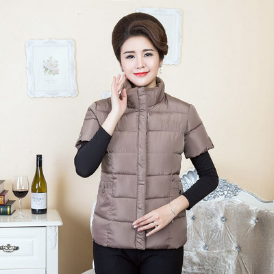 Sieviešu ziemas veste 22 krāsas Kokvilnas polsterēta viegla veste sievietēm Statīva apkakle stepēta žakete ar rāvējslēdzēja kabatām Liela izmēra 5XL