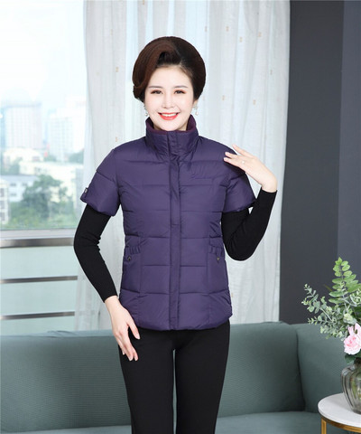 Sieviešu ziemas veste 22 krāsas Kokvilnas polsterēta viegla veste sievietēm Statīva apkakle stepēta žakete ar rāvējslēdzēja kabatām Liela izmēra 5XL