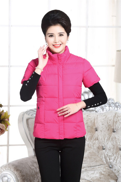 Sieviešu ziemas veste 22 krāsas Kokvilnas polsterēta viegla veste sievietēm Statīva apkakle stepēta žakete ar rāvējslēdzēja kabatām Liela izmēra 5XL