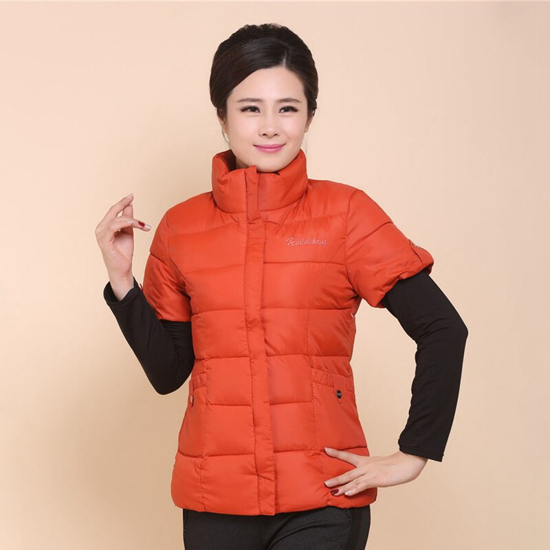 Sieviešu ziemas veste 22 krāsas Kokvilnas polsterēta viegla veste sievietēm Statīva apkakle stepēta žakete ar rāvējslēdzēja kabatām Liela izmēra 5XL