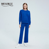 MIEGOFCE 2022 Νέο Φθινοπωρινό Χειμερινό Γυναικείο Πουλόβερ Πλεκτό Παντελόνι Μαλακό Καλσόν Σετ Γυναικεία πλεκτά κοστούμια 2 τεμαχίων 2022AW026