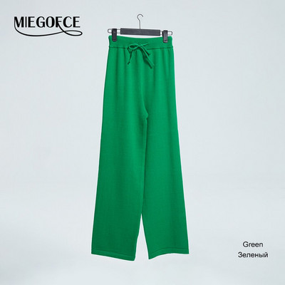 MIEGOFCE 2022 Νέο Φθινοπωρινό Χειμερινό Γυναικείο Πουλόβερ Πλεκτό Παντελόνι Μαλακό Καλσόν Σετ Γυναικεία πλεκτά κοστούμια 2 τεμαχίων 2022AW026