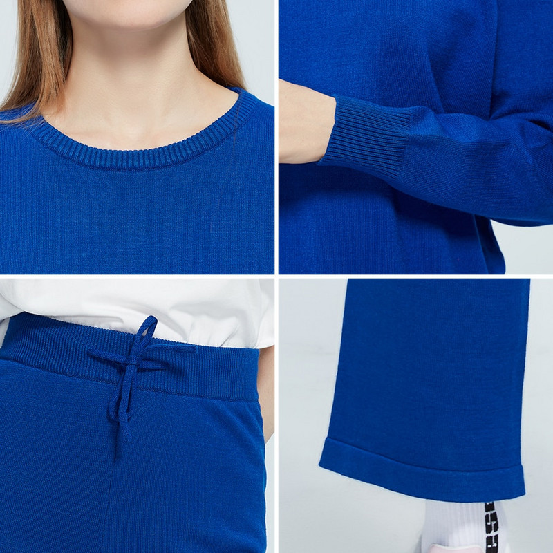 MIEGOFCE 2022 Νέο Φθινοπωρινό Χειμερινό Γυναικείο Πουλόβερ Πλεκτό Παντελόνι Μαλακό Καλσόν Σετ Γυναικεία πλεκτά κοστούμια 2 τεμαχίων 2022AW026