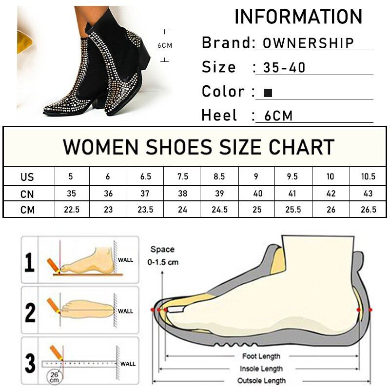 Ženske cool gležnjače sa zakovicama Ženske Chelsea čizme Ženske modne špicaste pete Jesenske ženske natikače Ženske cipele