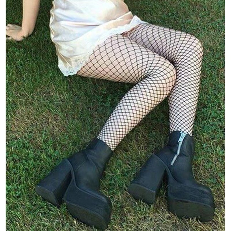 Europska i američka moda Ženske cipele s patentnim zatvaračem s okruglim prstima, super visoka debela peta, kožne gležnjače, ženske štikle s platformom