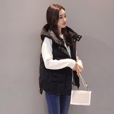 Jauna rudens ziemas zelta stiepļu elvet īsa sieviešu veste jaka dūnu kokvilnas rāvējslēdzējs brīvs ikdienas sieviešu ārējā apģērba kokvilnas veste