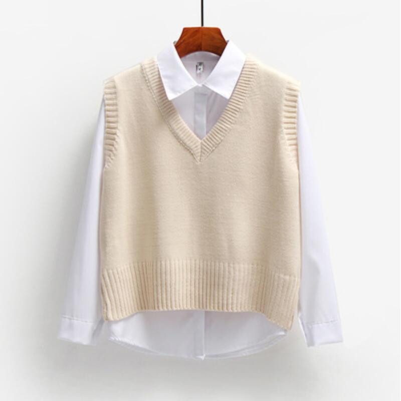 2022. gada sieviešu brīvs trikotāžas džemperis Sieviešu džemperu veste Sieviešu džemperi Sieviešu džemperi Skolas formas tērps studentu pusaudžu meiteņu veste