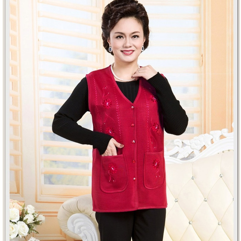 UHYTGF Tavaszi őszi női mellények Egysoros kötött kardigán mellény Női divat hímzett bő vékony mellény mellény 198