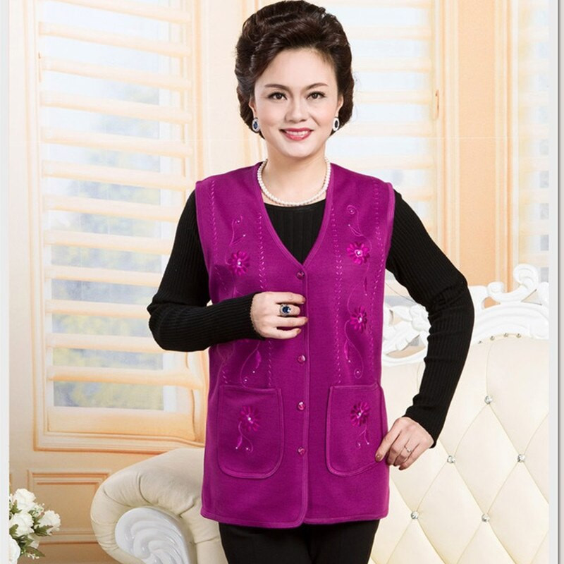 UHYTGF Tavaszi őszi női mellények Egysoros kötött kardigán mellény Női divat hímzett bő vékony mellény mellény 198