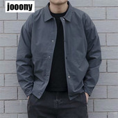 Ikdienas vīriešu korejiešu stila šaura jaka 2022. gada pavasarī, jauna liela kabatas apkakle, modes plāns mētelis vīriešu apģērbs, melns pelēks mētelis