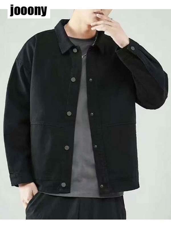 Ikdienas vīriešu korejiešu stila šaura jaka 2022. gada pavasarī, jauna liela kabatas apkakle, modes plāns mētelis vīriešu apģērbs, melns pelēks mētelis